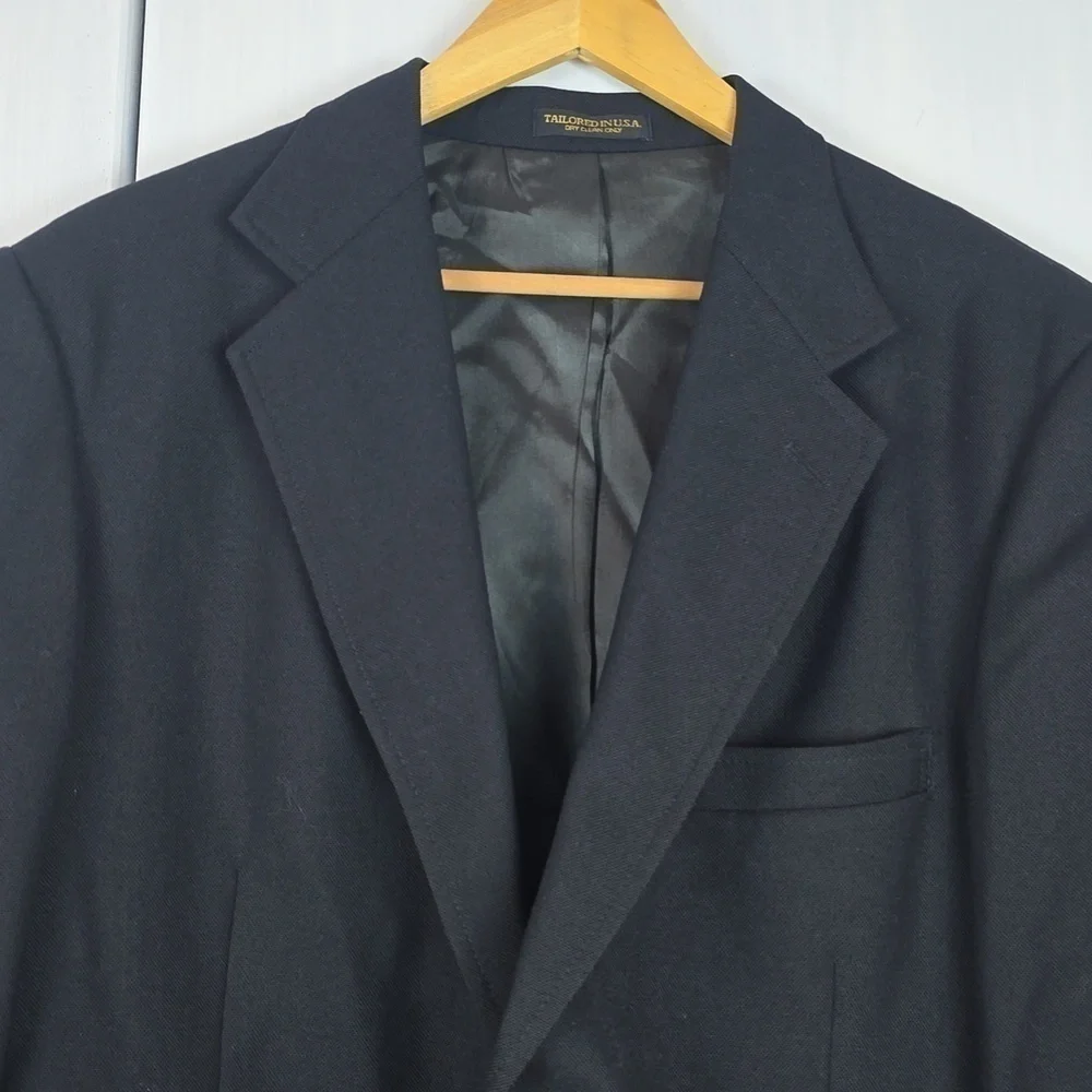 Muldoons |Mens Navy and Brass Suit Jacket Coat Preppy Dressy Sz.42r